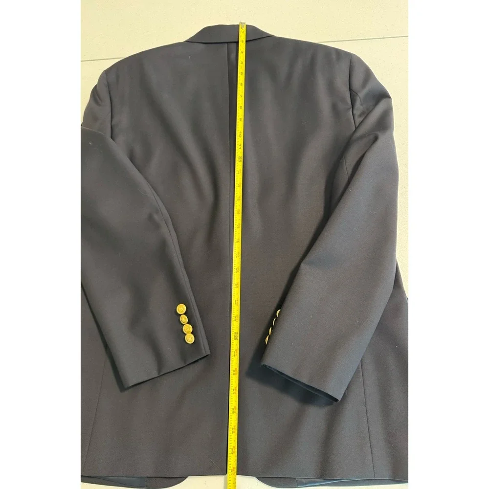 Lauren Ralph‎ Lauren Blazer Men's 42R Classic Fit Navy Wool Gold Button - Mint!